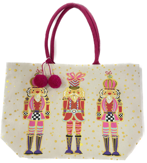 Guess and Company - Printed Gold Foil Nutcracker Tote Bag Tote Bag   