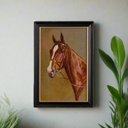 Vintage Equestrian Wall Art - 24" Horse Frames for Home Decor, Rustic Equine Decor, Equestrian Gift Idea & Vintage Wall Art