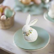 Bunny 7" Multicolor Home Decor | Cute Easter Decoration, Spring Accent, Gift Idea, Vintage Style Bunny figurine