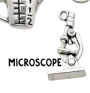 Silver Nurse Pendant Charms, Shiny Healing Symbol Necklace, Thoughtful Gift for Nurses & Caregivers Nurse charm Microscope