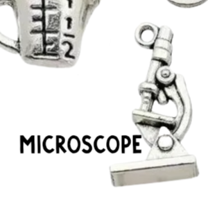 Silver Nurse Pendant Charms, Shiny Healing Symbol Necklace, Thoughtful Gift for Nurses & Caregivers Nurse charm Microscope