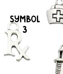 Silver Nurse Pendant Charms, Shiny Healing Symbol Necklace, Thoughtful Gift for Nurses & Caregivers Nurse charm Symbol 3
