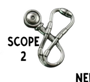 Silver Nurse Pendant Charms, Shiny Healing Symbol Necklace, Thoughtful Gift for Nurses & Caregivers Nurse charm Scope 2