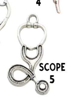 Silver Nurse Pendant Charms, Shiny Healing Symbol Necklace, Thoughtful Gift for Nurses & Caregivers Nurse charm Scope 5