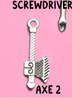 Mini Tool Pendant Charms, Ideal Crafting Jewelry for Tool Lovers Gift Tool Charms Axe 2