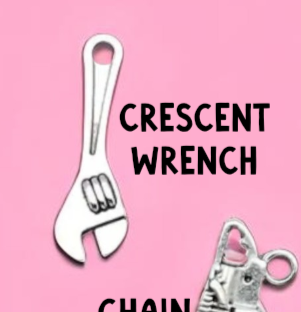 Mini Tool Pendant Charms, Ideal Crafting Jewelry for Tool Lovers Gift Tool Charms Crescent Wrench