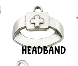 Silver Nurse Pendant Charms, Shiny Healing Symbol Necklace, Thoughtful Gift for Nurses & Caregivers Nurse charm Headband