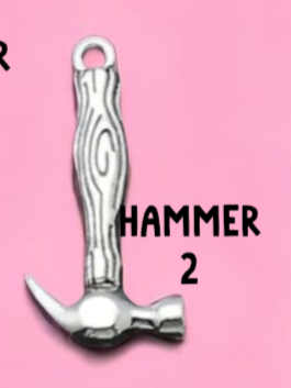 Mini Tool Pendant Charms, Ideal Crafting Jewelry for Tool Lovers Gift Tool Charms Hammer 2