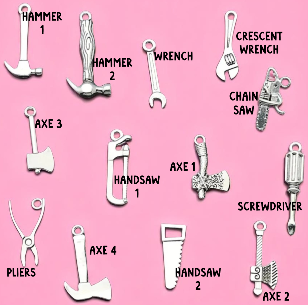 Mini Tool Pendant Charms, Ideal Crafting Jewelry for Tool Lovers Gift Tool Charms