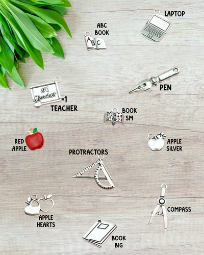 Teacher Pendant Charm Necklace, Appreciation Gift for Educators, Meaningful Teacher Gift for Gratitude and Thanks Teacher Charm
