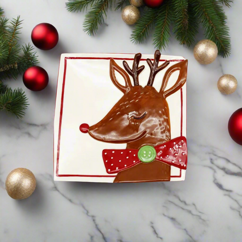 Guess and Company - Reindeer Square Plate