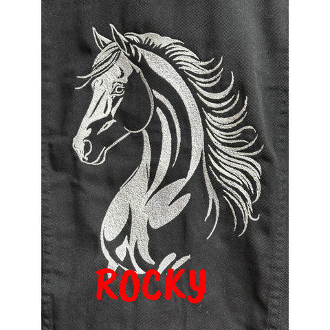 Embroidered Horse Denim Jacket