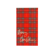 Guess and Company Red Plaid Merry Christmas Guest Towel Guest Towel