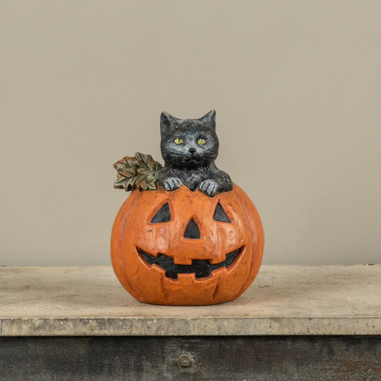 Black Cat In Jack-O-Lantern