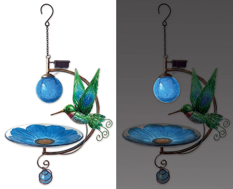 Hummingbird Solar Birdfeeder, solar powered bird feeder for outdoor nature watching, unique gift for Mother’s Day and bird lovers