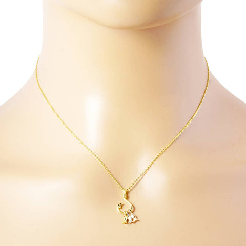 Fish Hook Fashion Necklace, Chic Gold-Dipped Girly Accessory, Everyday Wear, Gift for Her