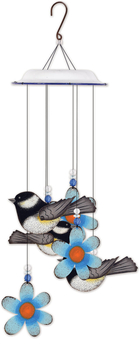 Chickadee Metal Spring Garden Wind Chimes - 94783