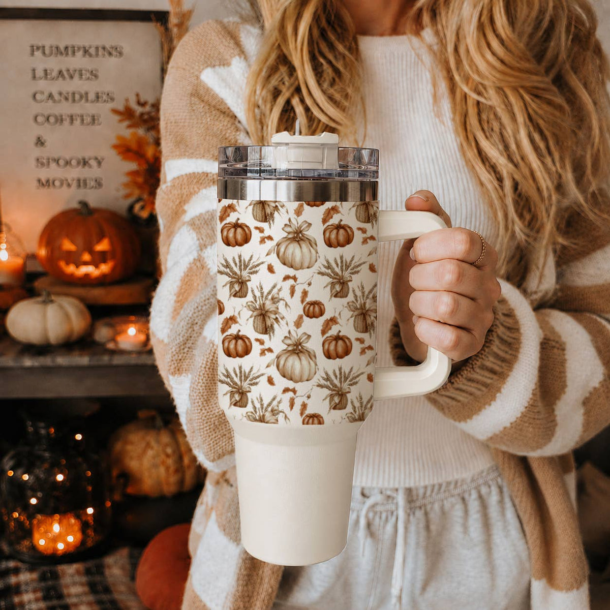 Rustic Pumpkin Fall Tumblers 40oz