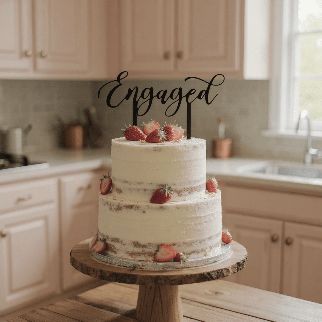 Acrylic Wedding Cake Topper, Gold & Glitter Color Options, Elegant Decor for Special Day, Perfect for Wedding Day - Nifty Decor & More