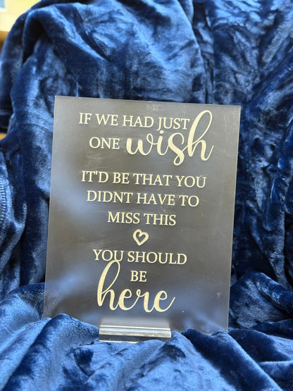 Acrylic Wedding Reserved Seating Placard (set of 2 - Bride & Groom) Supplies