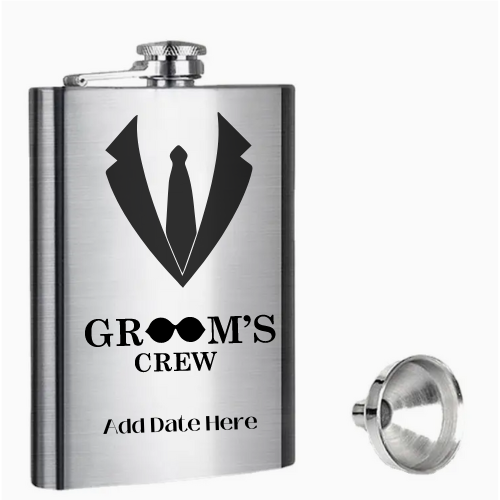 Custom Groom Flask Groom