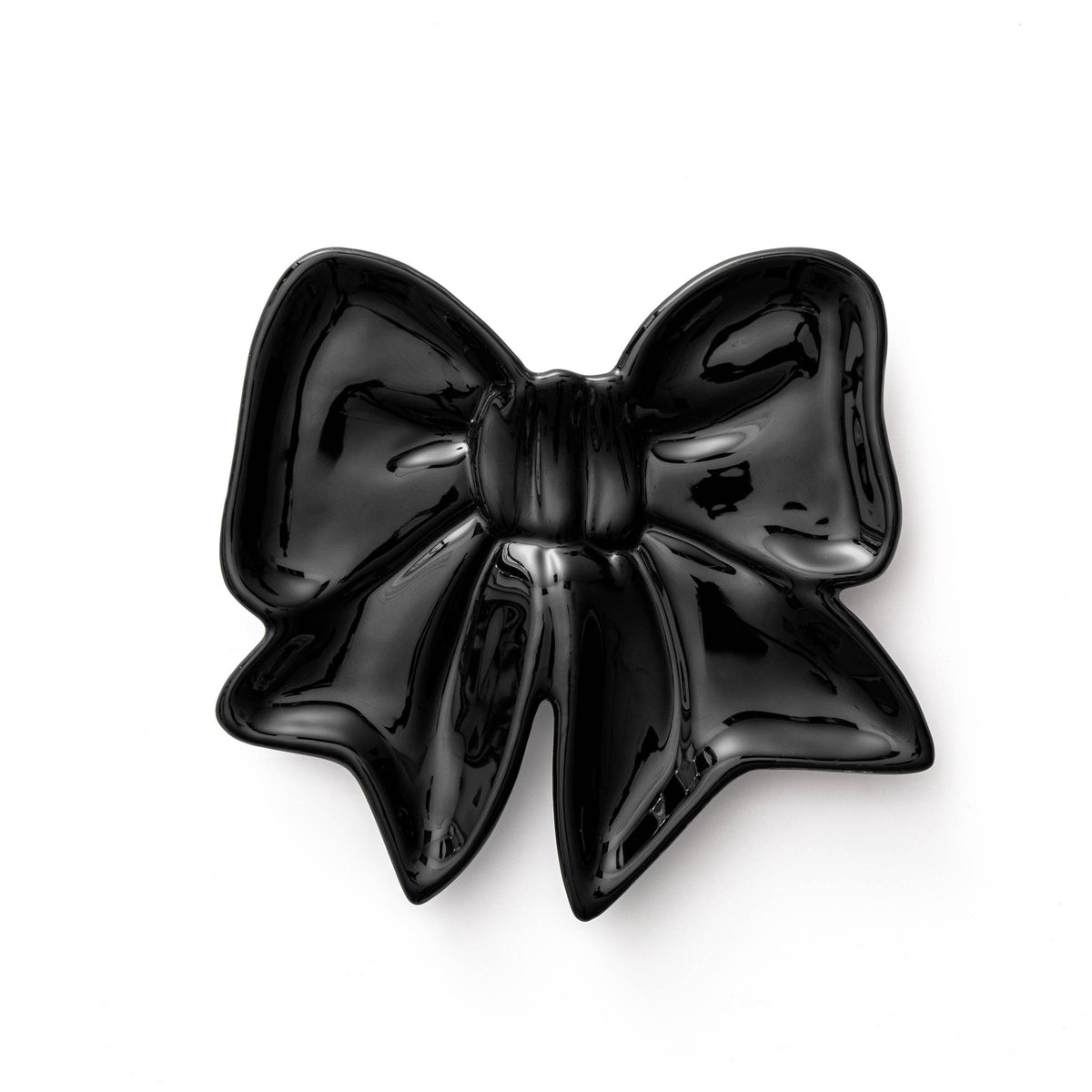 Jolly Black Bow Plate / Jewelry Dish - Coquette