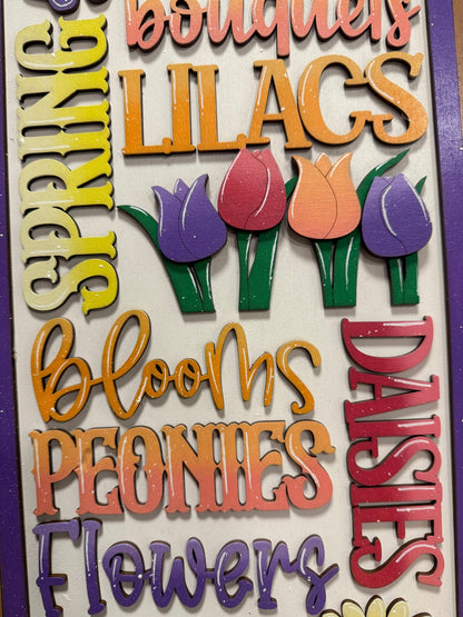 All Things Flower Sign | Charming Home Decor, Floral Wall Art, Decorative Signage, Unique Gifts, Indoor & Outdoor Decor