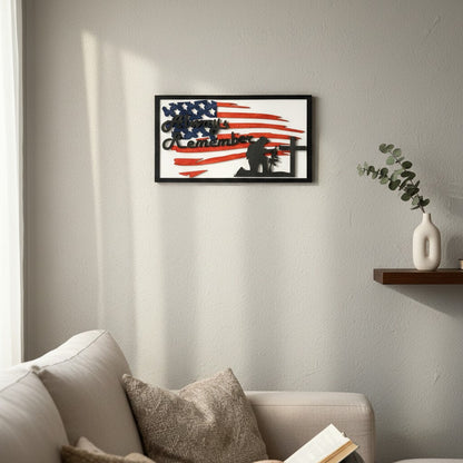Always Remember Patriotic Wood Wall Art - Nifty Decor & More
