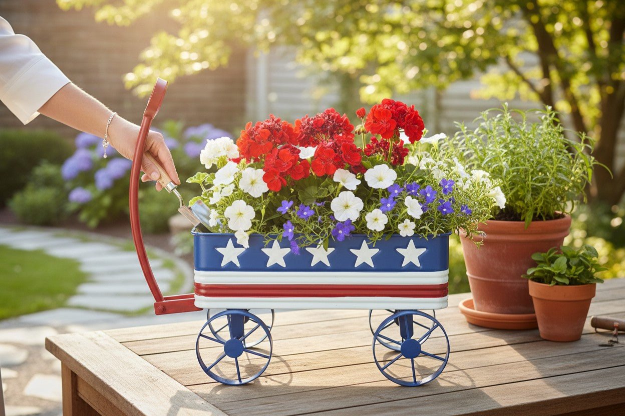 Americana Star Spangled Wagon - Nifty Decor & More