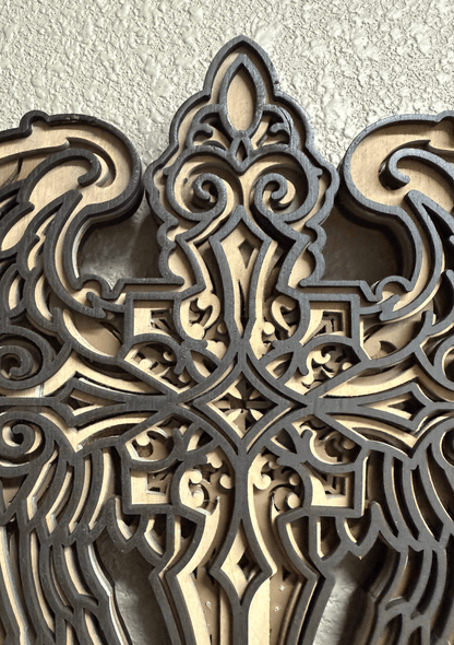 Angel Wing Cross Wall Decor, Christian Faith Art, Inspirational Home Decor, Religious Wall Hanging, Gift Ideas Wall Decor