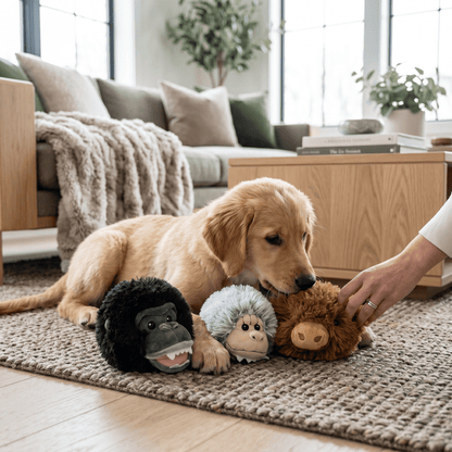 Animal Head 2-in-1 Fetch Ball Dog Toy - Nifty Decor & More