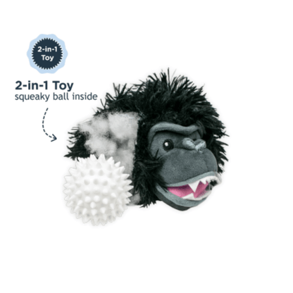 Animal Head 2 - in - 1 Fetch Ball Dog Toy - Nifty Decor & More