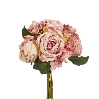 Antique Blush Rose Bundle - RAZ - 11" Artificial Flowers for Wedding Decor, Floral Arrangements & Home Styling - Nifty Decor & More
