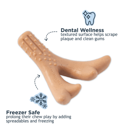 Antler Chew Dog Toy - Bacon Scented - Nifty Decor & More