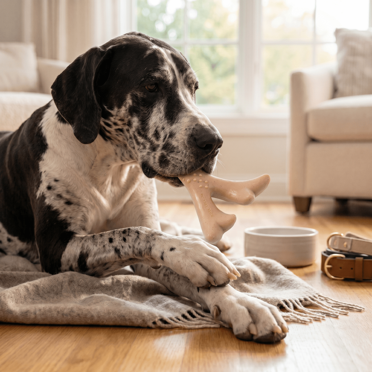 Antler Chew Dog Toy - Bacon Scented - Nifty Decor & More