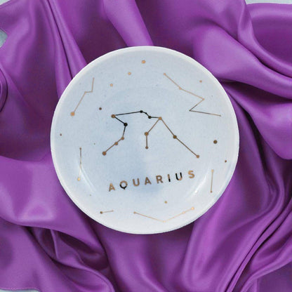 AQUARIUS Zodiac Jewelry Dish - (Jan 20 - Feb18) - Nifty Decor & More