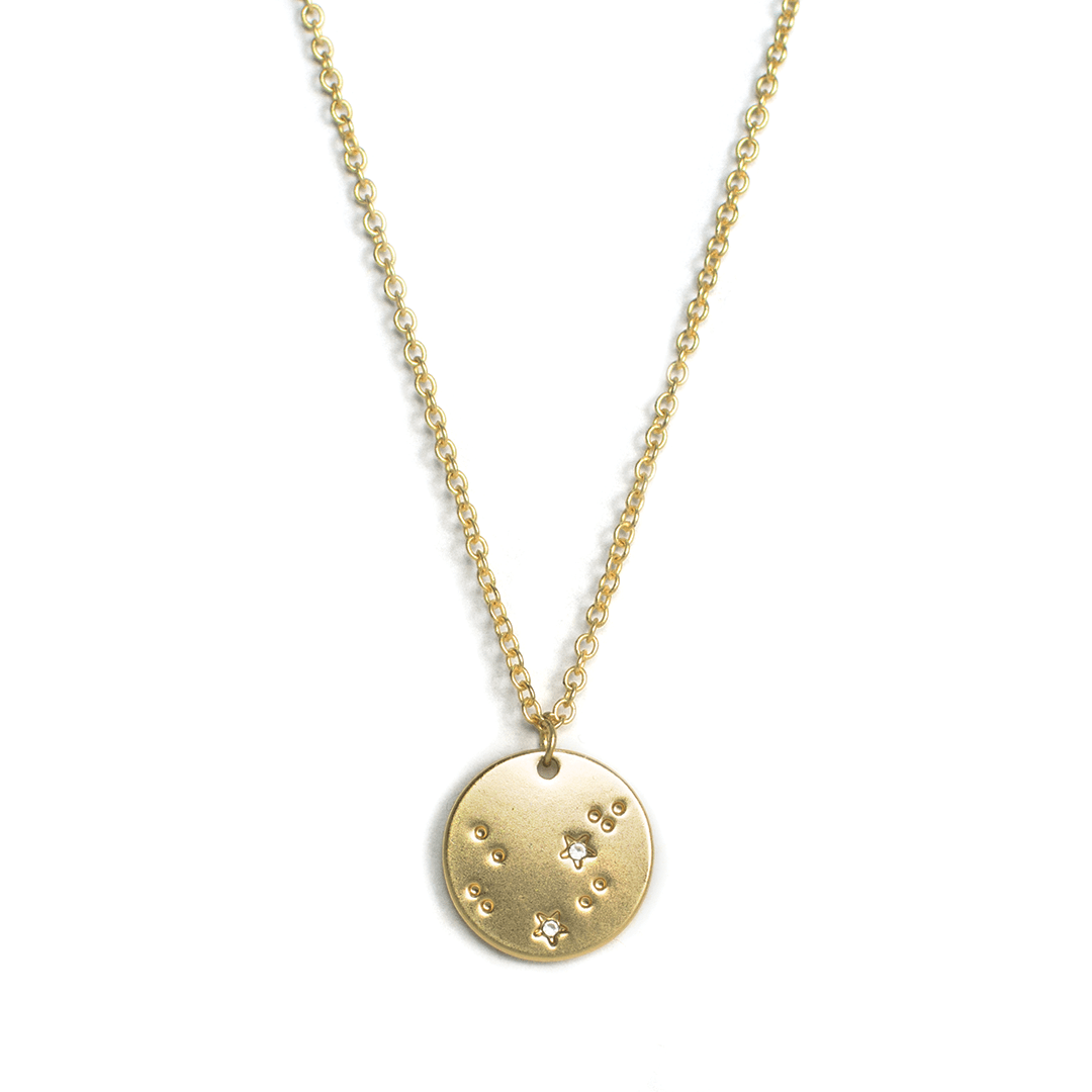 AQUARIUS Zodiac Necklace - Gold - (Jan 20 - Feb 18) - Nifty Decor & More