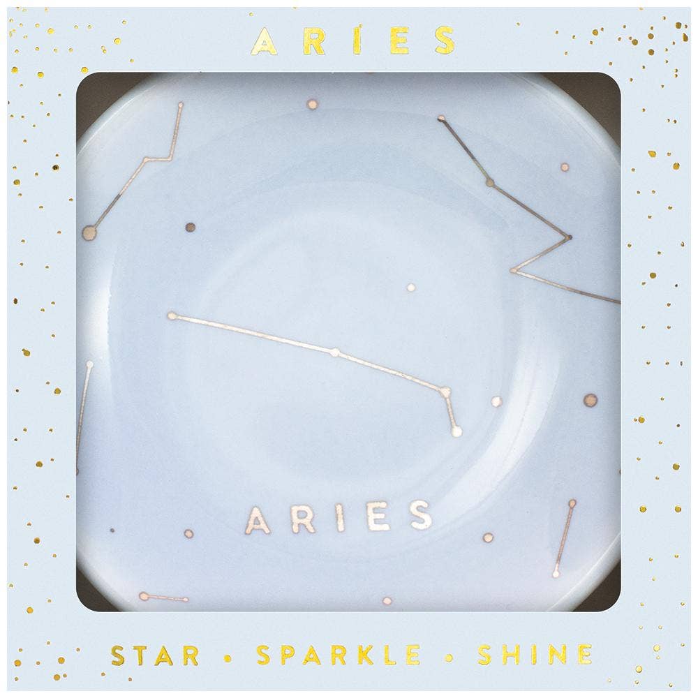 ARIES Zodiac Jewelry Dish - (Mar 21 - Apr 19) - Nifty Decor & More