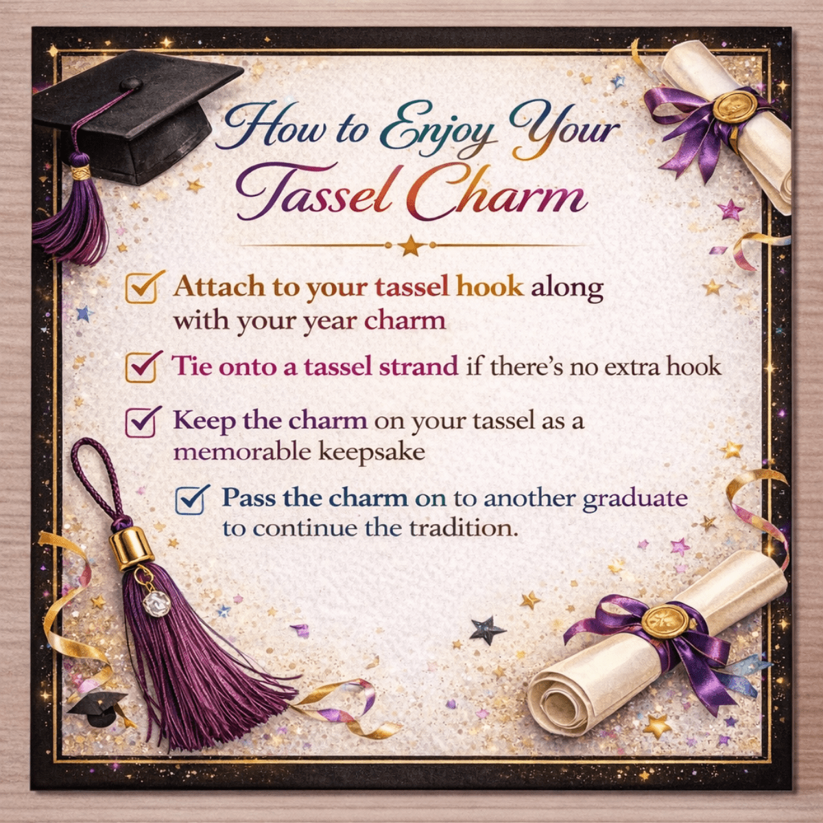 Art Graduation Tassel Charm - Nifty Decor & More
