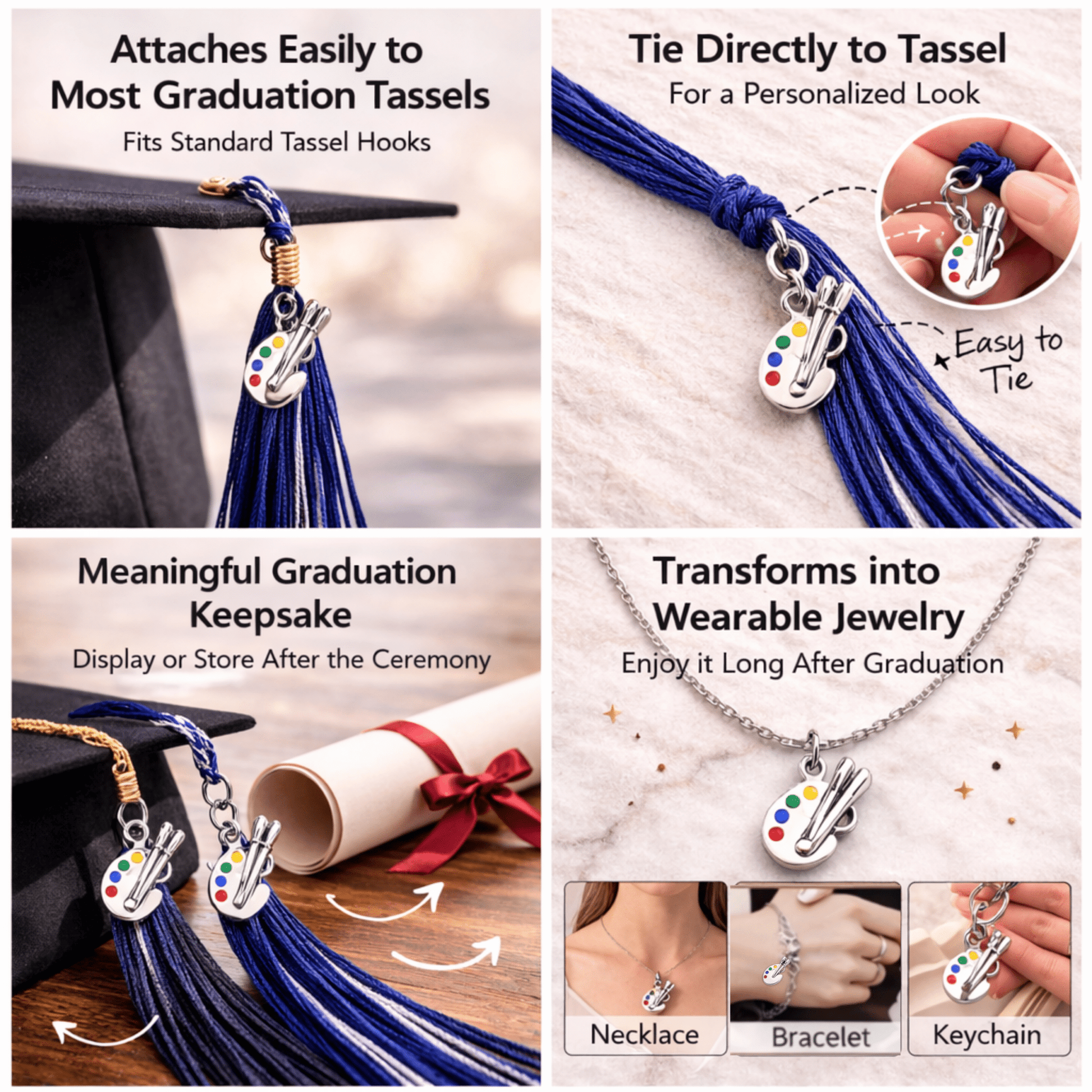 Art Graduation Tassel Charm - Nifty Decor & More