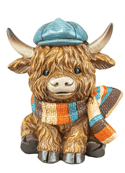 Autumn Highland Cow Tabletop Figurines - Nifty Decor & More