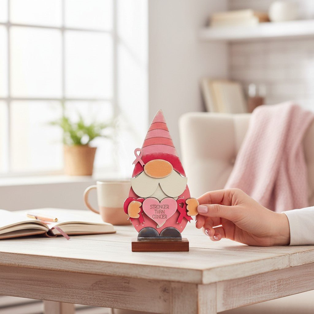 Awareness Gnome Shelf Sitter Handcrafted Whimsical Support Decor for Meaningful Causes - Nifty Decor & More