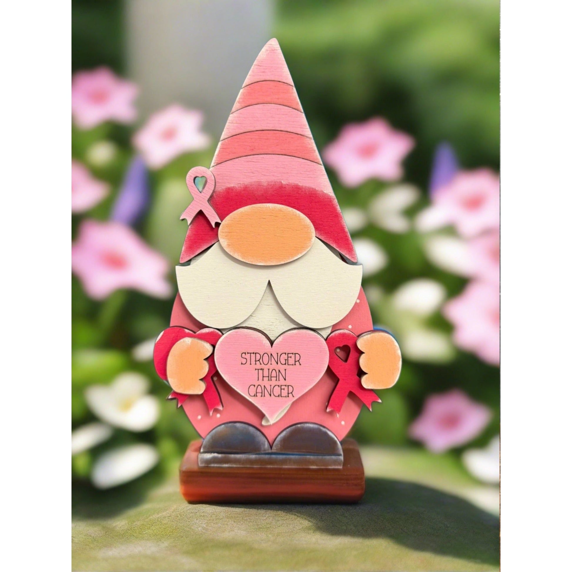 Awareness Gnome Shelf Sitter Handcrafted Whimsical Support Decor for Meaningful Causes - Nifty Decor & More