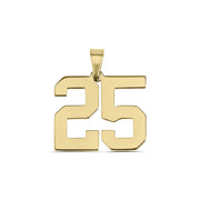 Sport Number Pendant in 18K Gold or Stainless Steel, Ideal Graduation & Birthday Gift 2025 Charm 18K Gold
