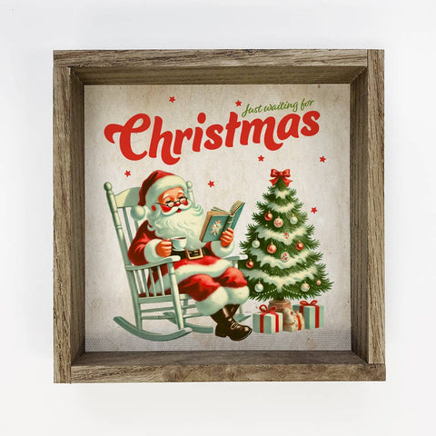 Vintage 1950s Christmas Signs with Retro Santa