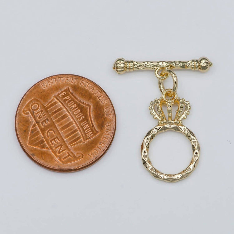 Gold Filled Crown Style Toggle Clasp For Jewelry Making DIY Necklace Bracelet Anklet L-312