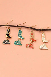 Hat Boots Drop Earrings, Statement Western-Inspired Accessory for Bold Looks, Gift for Fashion Lovers Chic Earrings