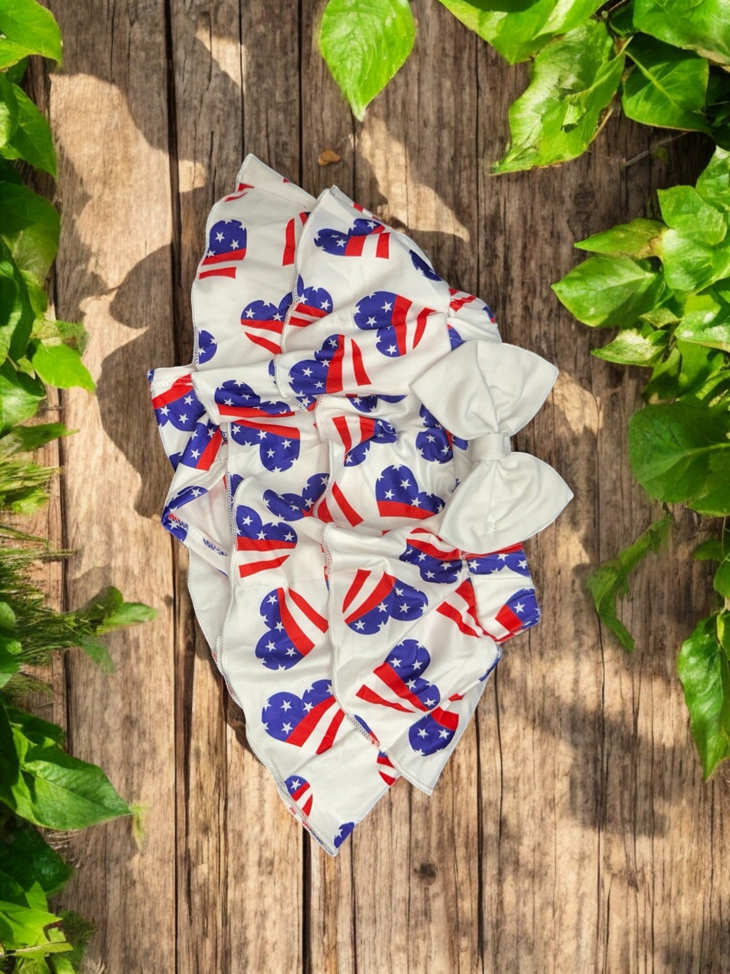 Baby Girl Independence Day Outfit Set, 2pcs Patriotic Tank Top & Bow Skirt, 4th of July Party Wear, Cute Holiday Toddler Gift Baby Clothes