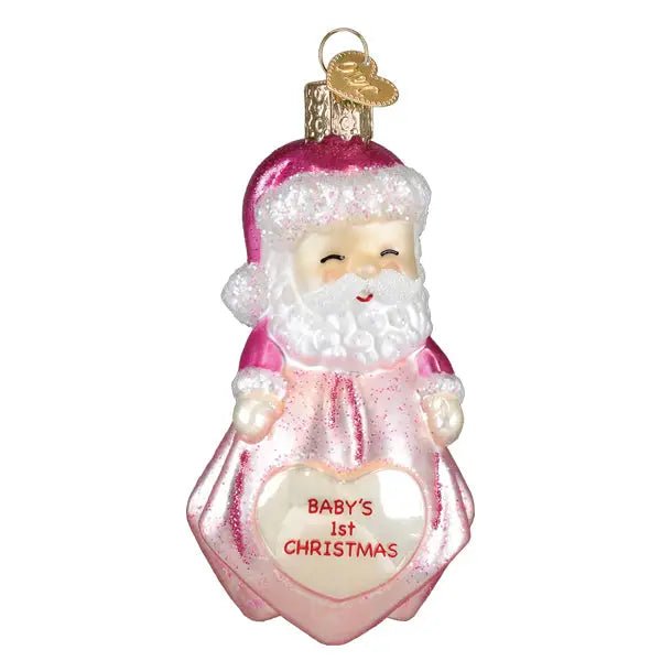 Baby Girl's 1st Santa Lovey Ornament