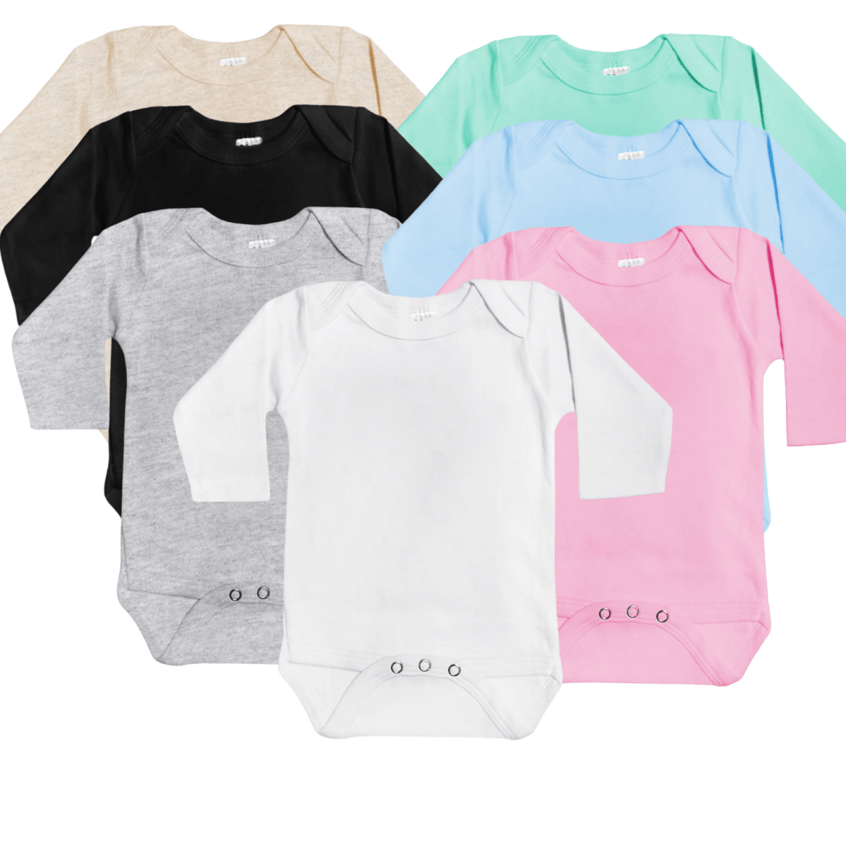 Baby Long Sleeve Bodysuit Blanks Infant Embroidery DIY - Nifty Decor & More